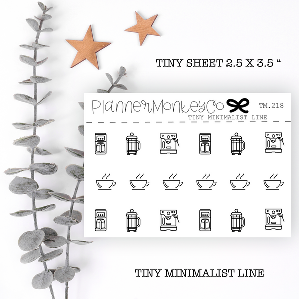 TM.219 | Coffee Machine Doodles / Cup (Minimal)