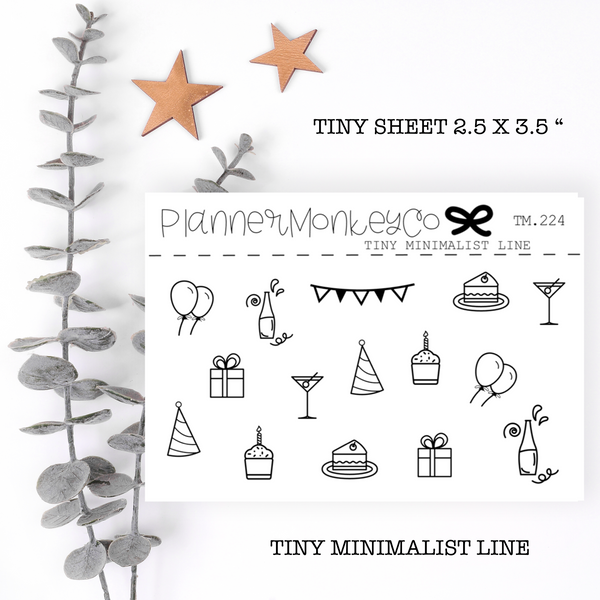TM.224 | Celebration / Birthday Tiny Sheet (Minimal)