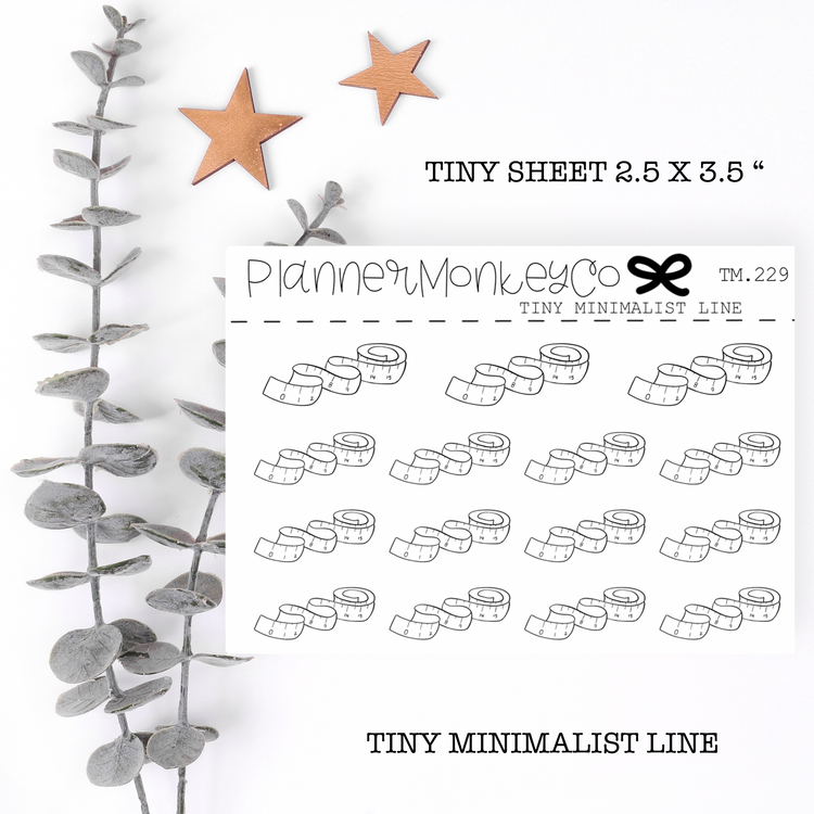 TM.229 | Measuring Tape / Weight Loss Tiny Sheet (Minimal)