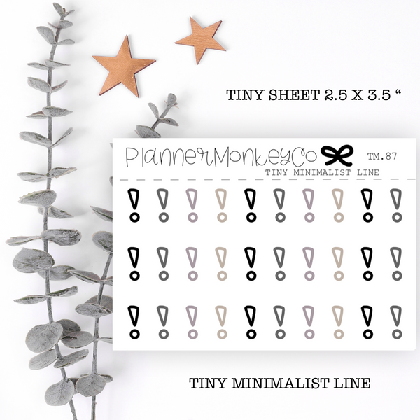 TM.87 | exclamation point tiny sheet (minimal)