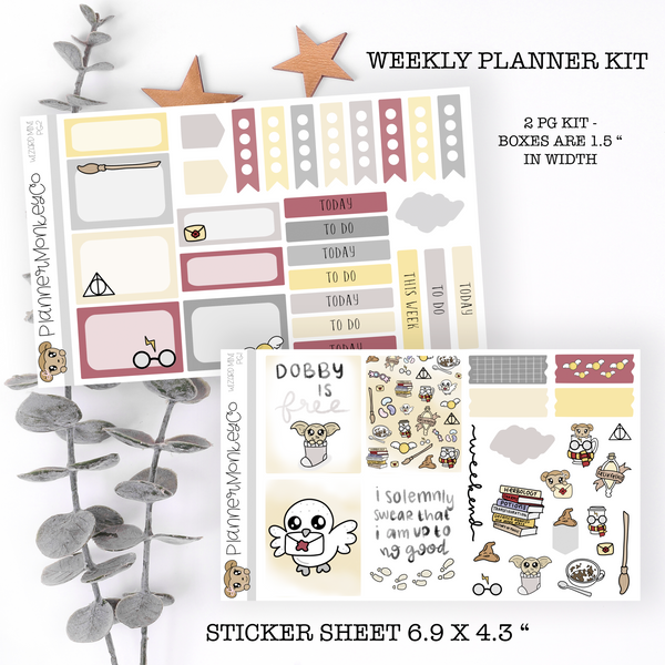 MK.6 | You're A Wizard Weekly Planning Mini Sticker Kit | 2 Pages